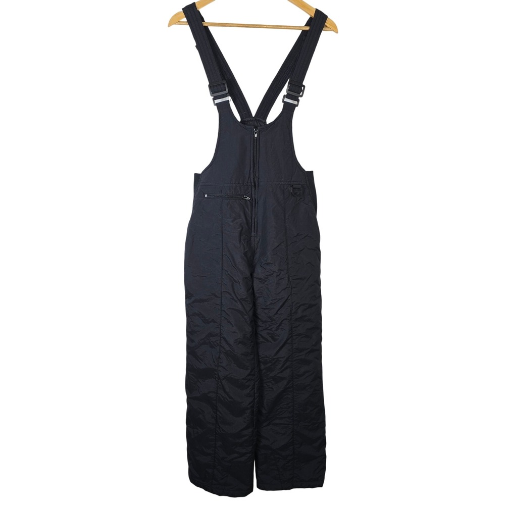 Ski Gear Womens‎ Medium Black Insulated Snow Bibs Waterproof Ski Pants RN 37607